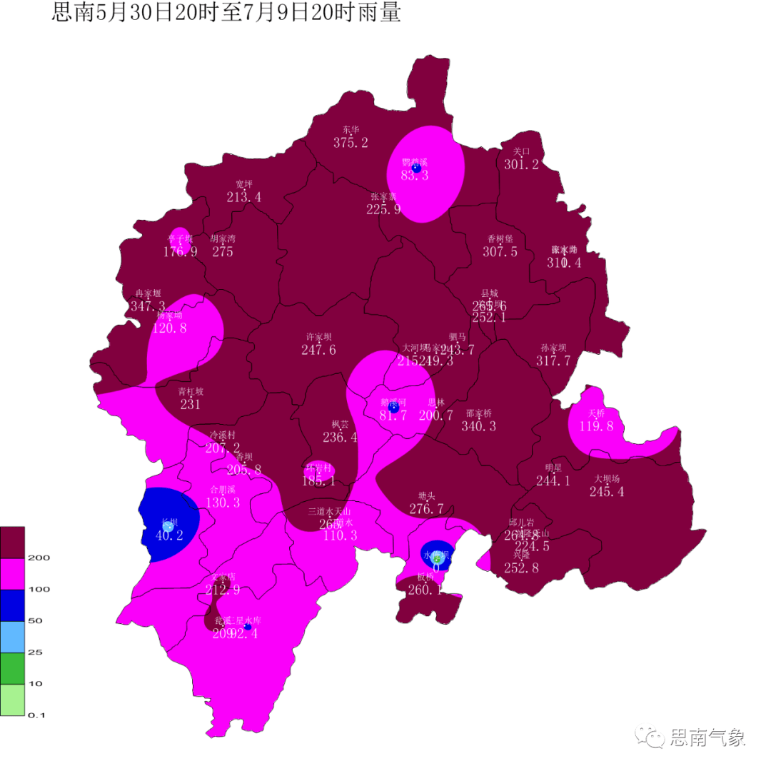 思南县6月以来降雨情况分析 降水