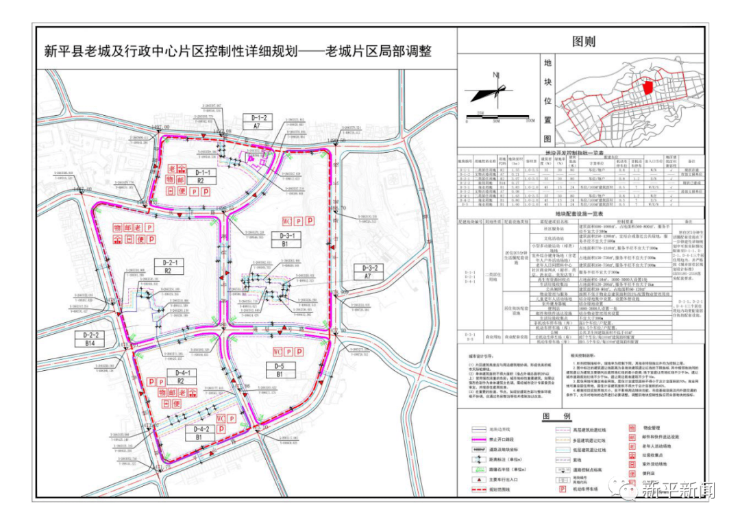 《新平县老城及行政中心片区控制性详细规划—老城片区局部调整》的