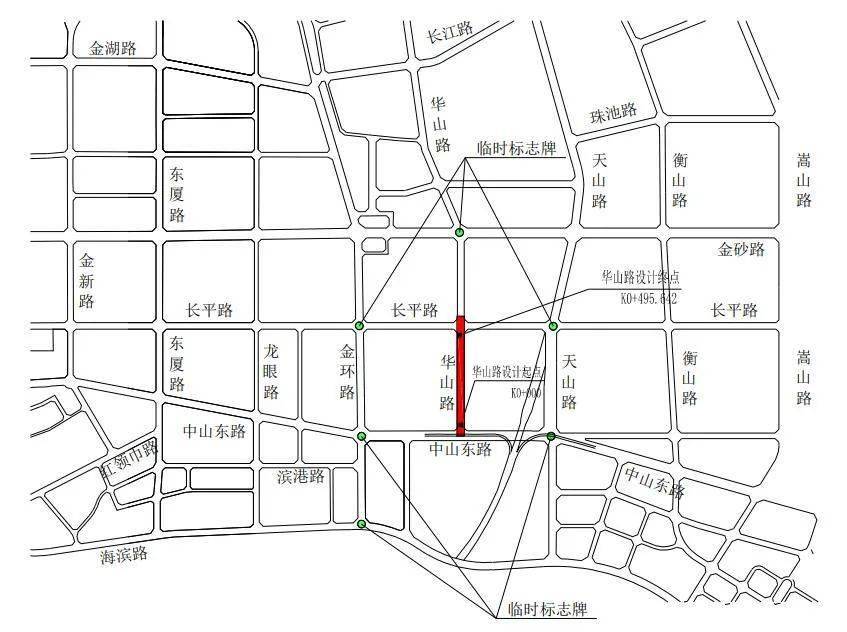 长平路,华山路升级设计图公布,未来或设置边侧高峰时段公交专用道