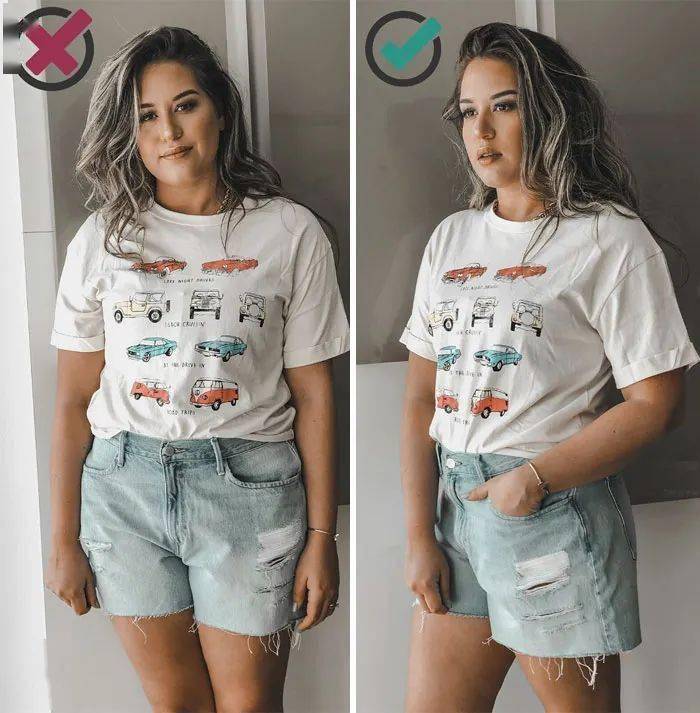 ins|换个姿势轻10斤?!ins网红pose对比照爆火,网友:不上镜的原因找到了