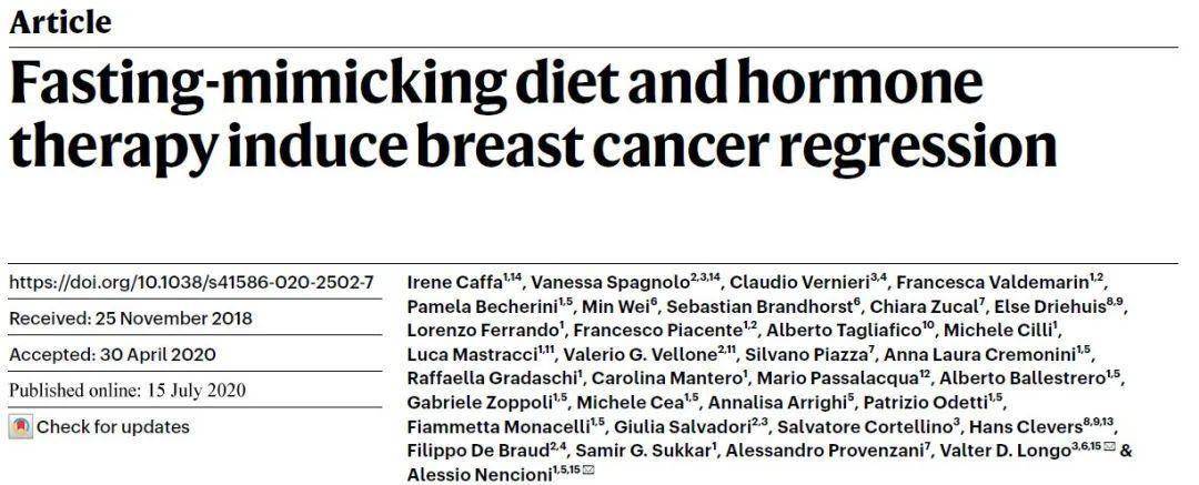 Nature：“饿”死癌细胞！这种饮食方式不仅帮助减肥，还有助于抗癌