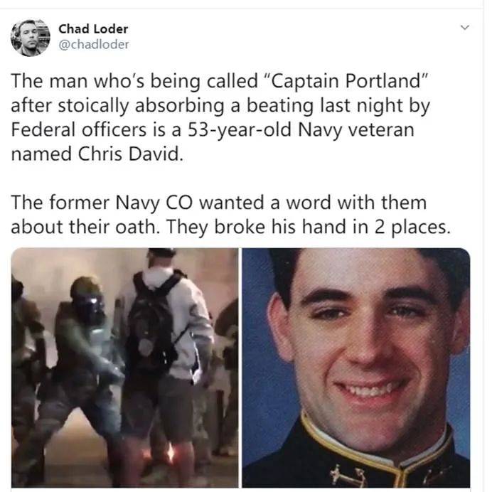 特朗普|美国波特兰对抗军警现场，出了一男一女两个狠人