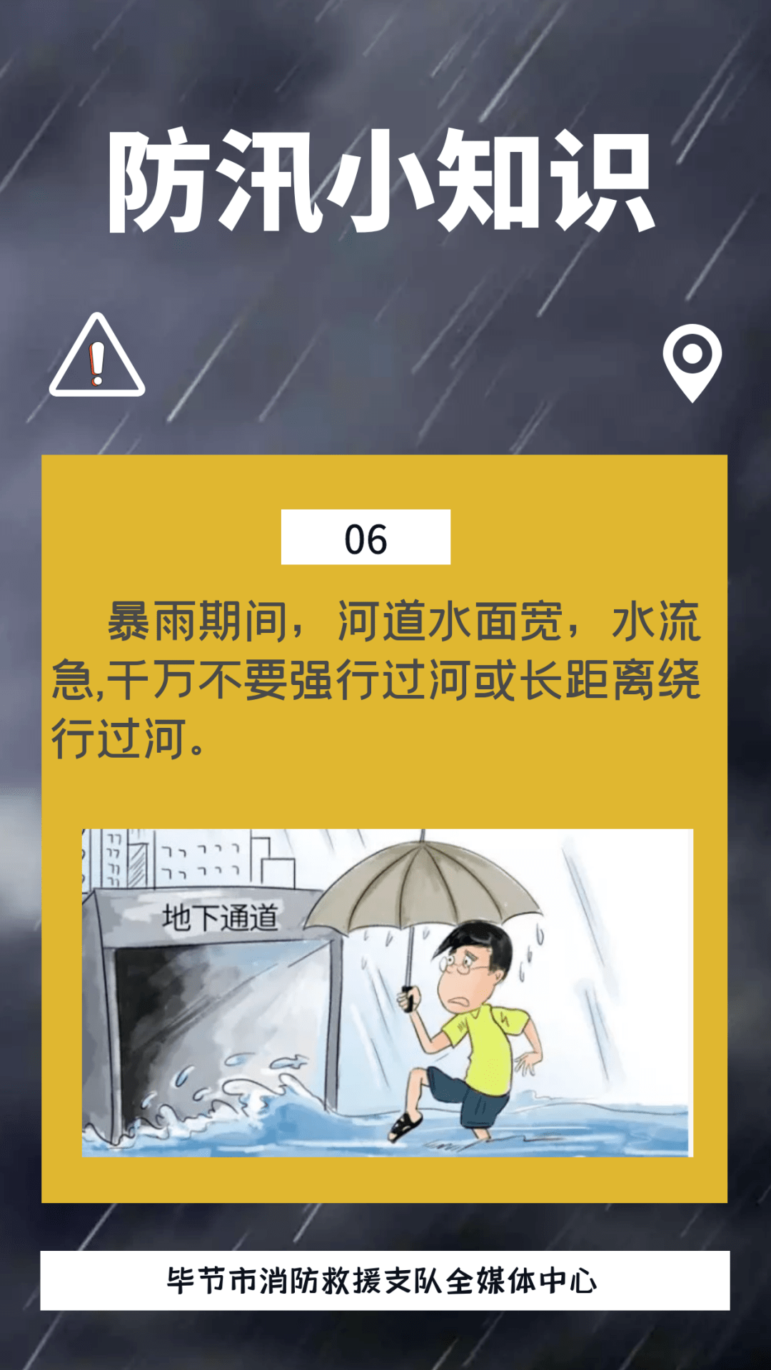 消防安全微提示防汛小知识67