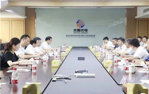 台州市政协主席陈伟义一行莅临水晶光电调研指导工作