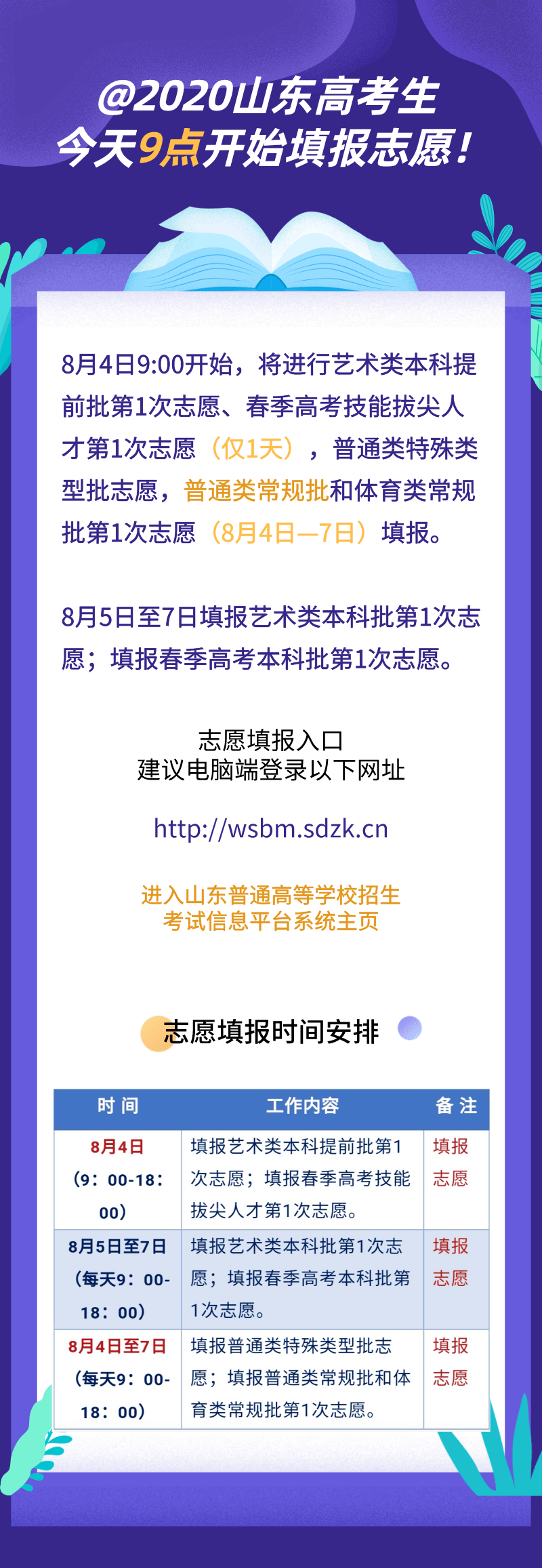 山东|强提醒！@山东高考生，这几个批次今日9点开始填报志愿！