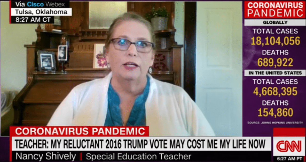 特朗普|美国教师：当年投给特朗普不止是给自己判死刑，还有15万美国人死于新冠