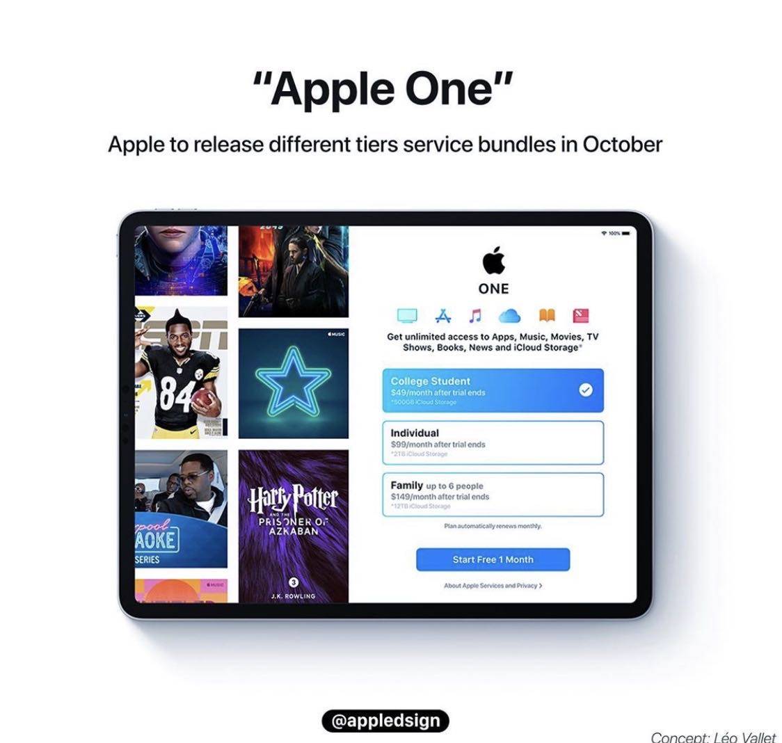 Apple|苹果为其服务全家桶命名为“Apple One”