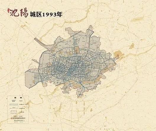 1993年沈阳城区图2020年沈阳城区图沈阳城区扩展示意图都市魅力风光