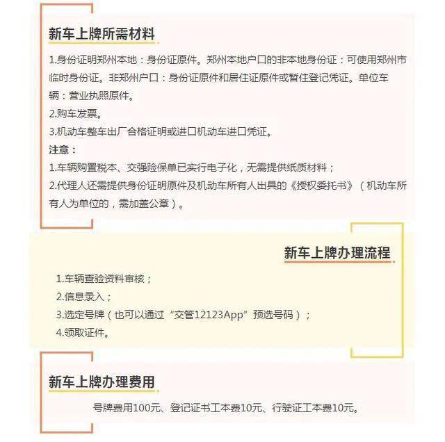 新车注册上牌需要哪些材料