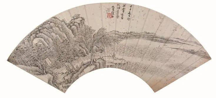 中国画 山水 扇面 清時代 清代画家山水花鸟扇面册赏析_搜狐网