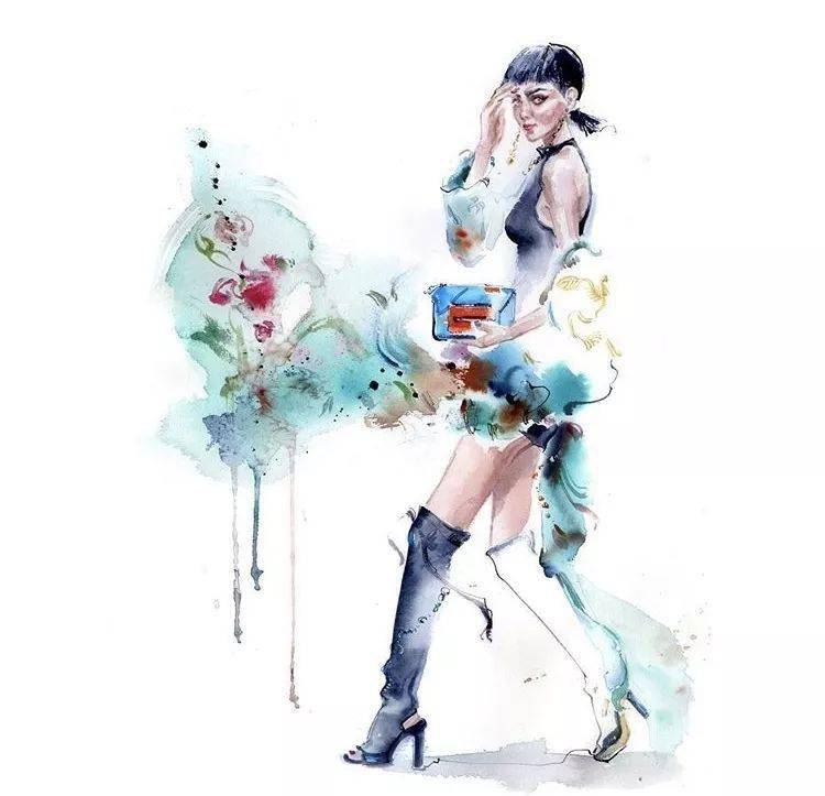 Chiu|超级仙美的绘画步骤分享！Ping-Yu Chiu助你水彩时装画更上一层楼！