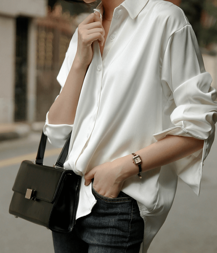 质感|初秋必备的法式复古衬衫 | 这件显瘦有质感，四季都能穿。