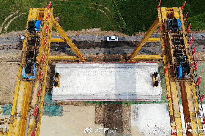 江西|昌景黄高铁开始架设箱梁 江西这四地将无高铁历史