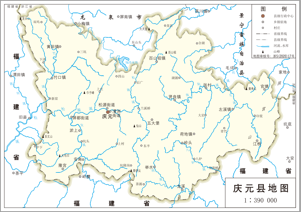 缙云县政区图