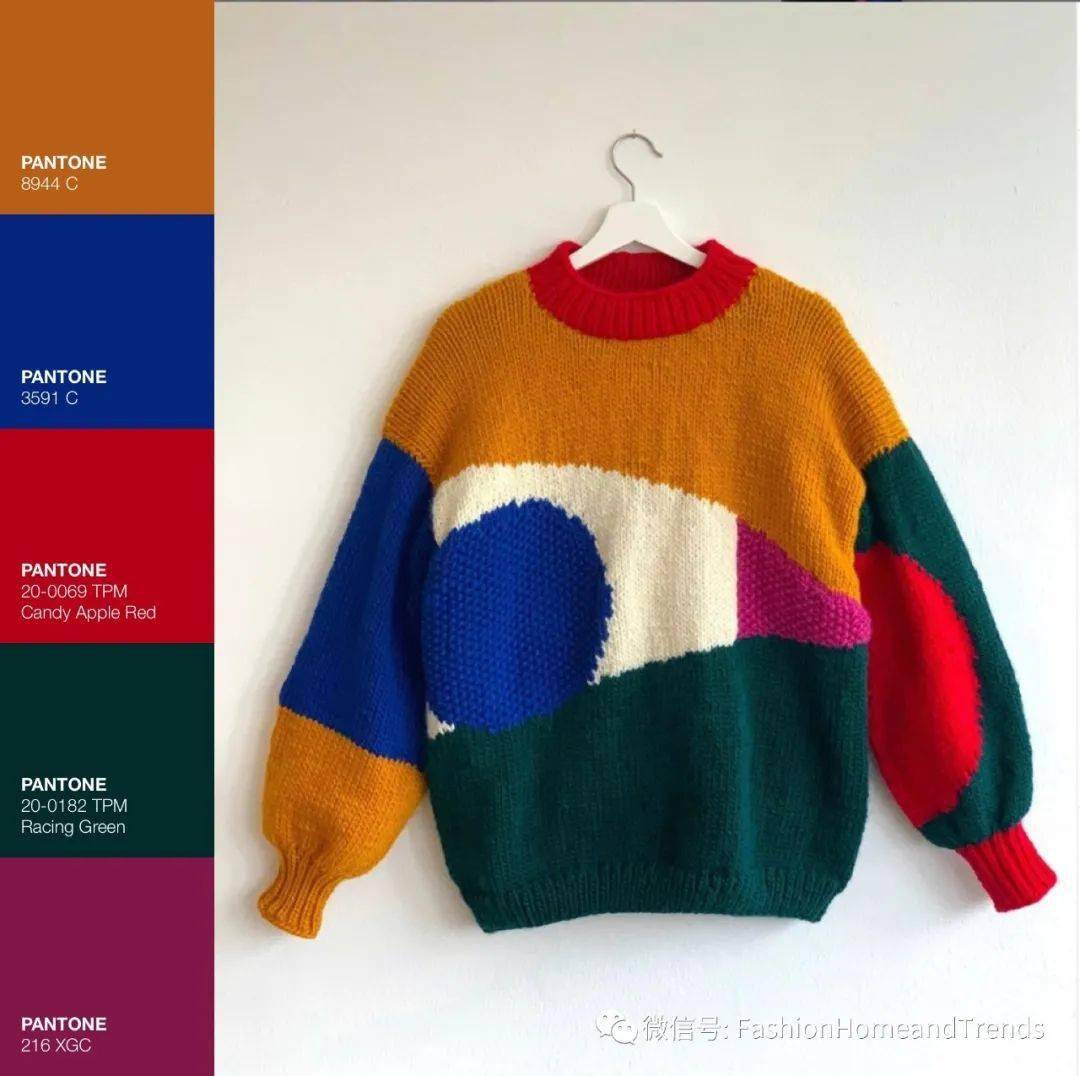 妈妈的手织毛衣有了新的配色灵感后.#fashion艺术
