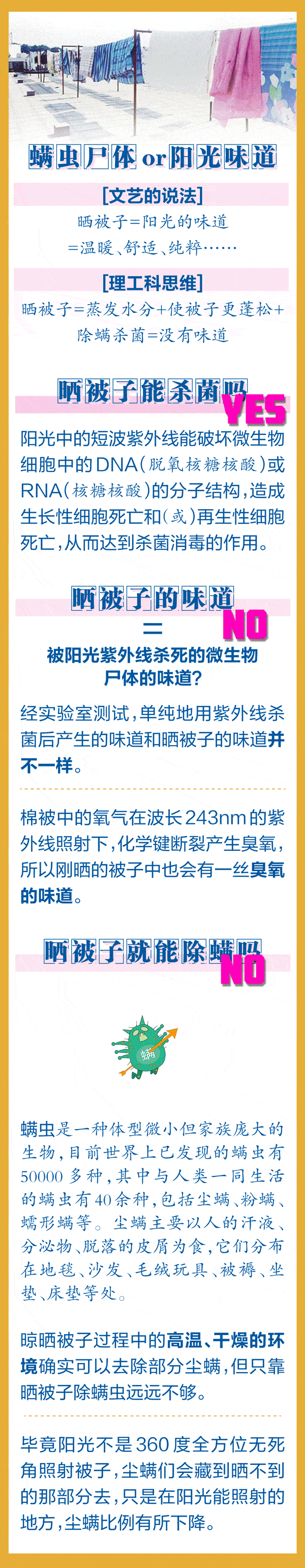 被子|噢！晒完被子一股阳光的味道扑面而来！你确信是这个味儿？