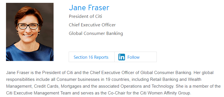 弗雷泽|华尔街大型投行首位女性CEO是什么来头？