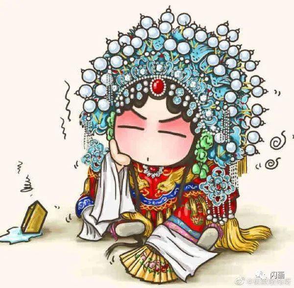 当京剧遇到美食,这插画把我看饿了_胖不墩儿