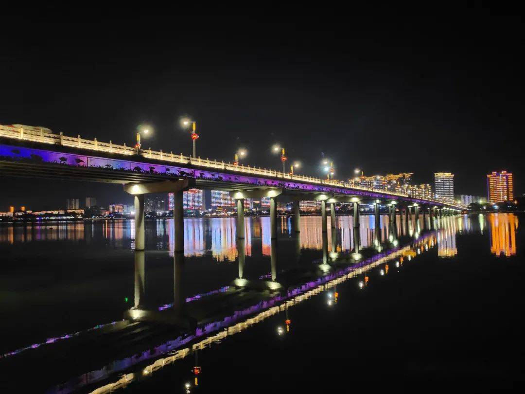 灯光夜景,点亮于都河畔!