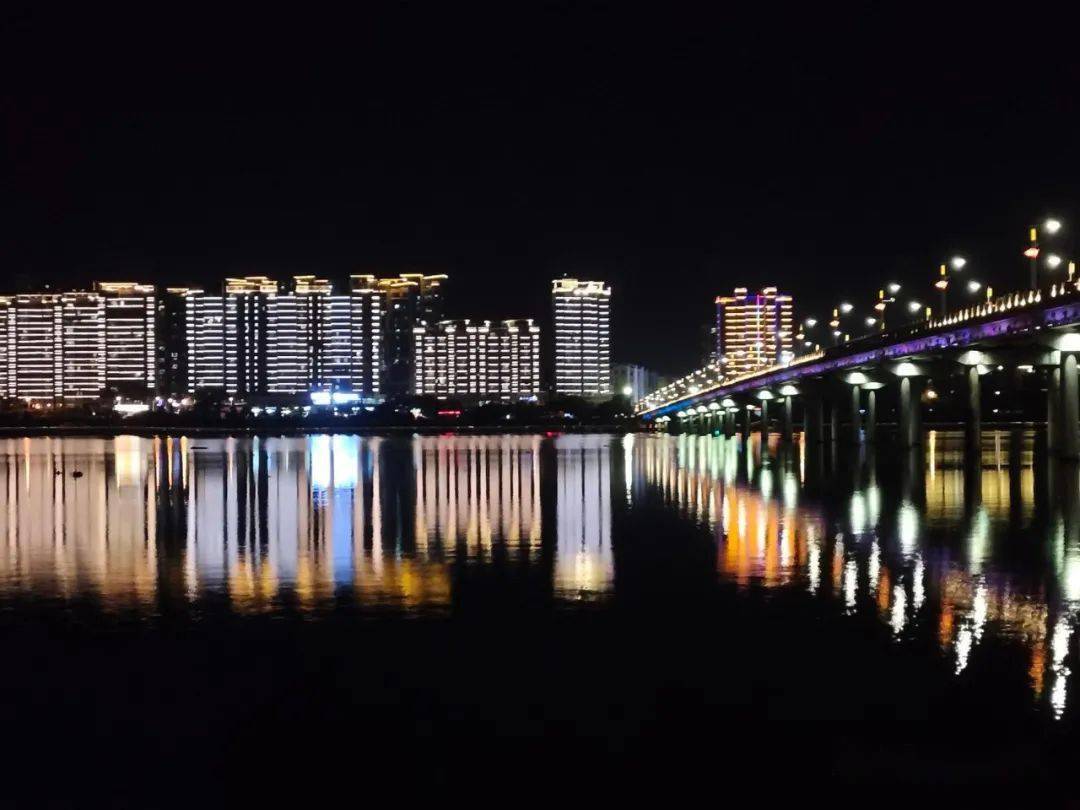 灯光夜景,点亮于都河畔!