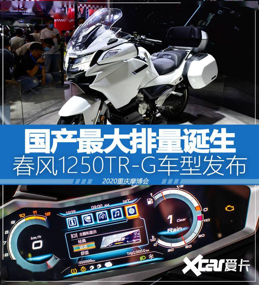 春风1250tr-g实拍 国产最大排量摩托车诞生 国宾车队最新车型