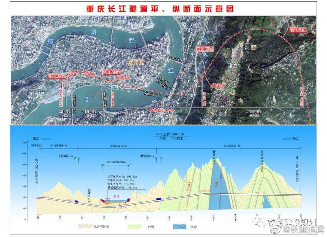 渝湘高铁重庆长江隧道开工建设