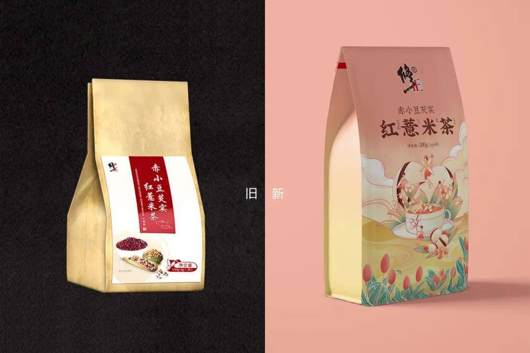 国潮风|包装 | 国潮风薏米茶包装设计,太温柔了吧!