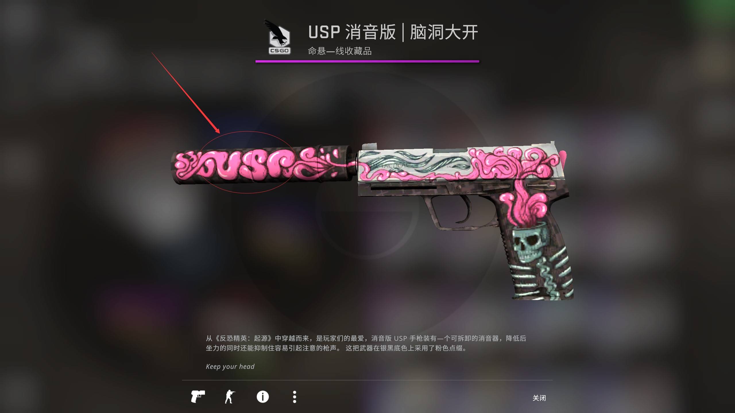 csgo皮肤彩蛋第3期:警家手枪合集,usp设计太巧妙,价格飙升