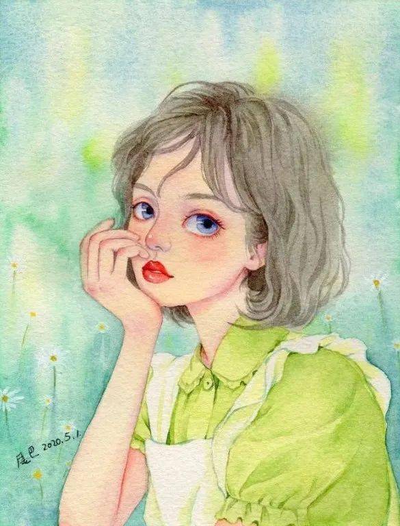 水彩画入门|水彩头像插画!