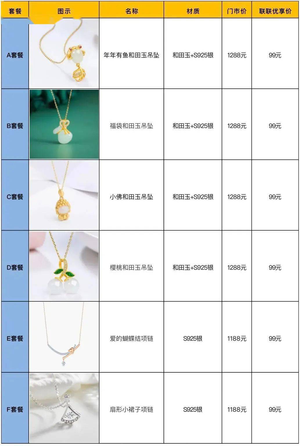 一物|陕西省包邮·自提｜99元优享门市价1288/1188元的金【六福珠宝】饰品，一物一证，证书随货配送~