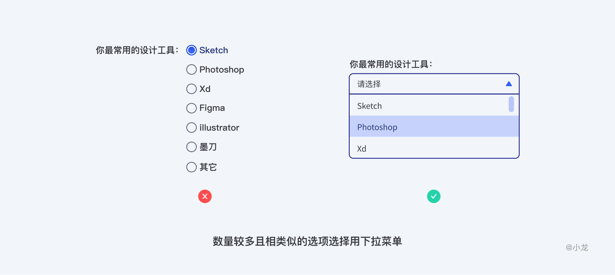 选择类控件设计详细解析