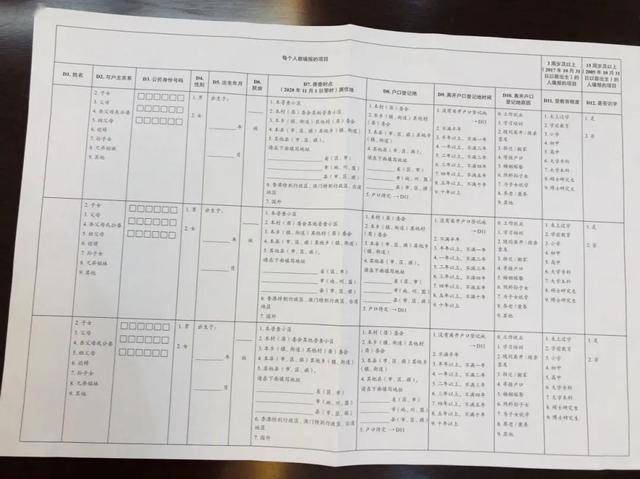 汉源县第七次人口普查调查表_人口普查调查表模板