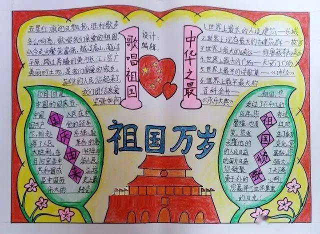 2020国庆节手抄报来了!模板 古诗词 好句好段 名言名篇!