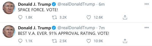 修正案|刚刚,特朗普又发推:投票,投票,投票!!!!!