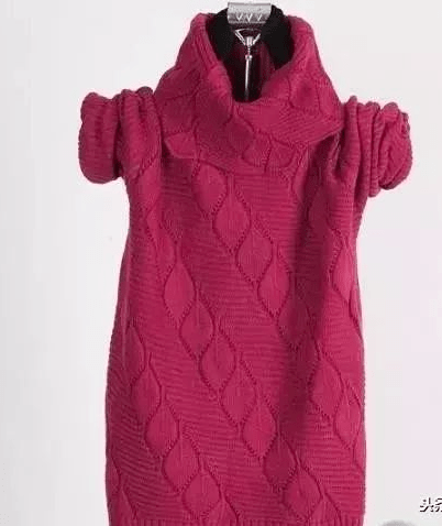 是一款冬天必备的保暖毛衣哦编织过程: 前身分成由花样a树叶和花样b
