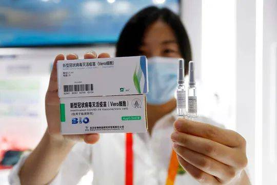 图为新冠病毒灭活疫苗9月亮相2020中国国际服务贸易交易会.