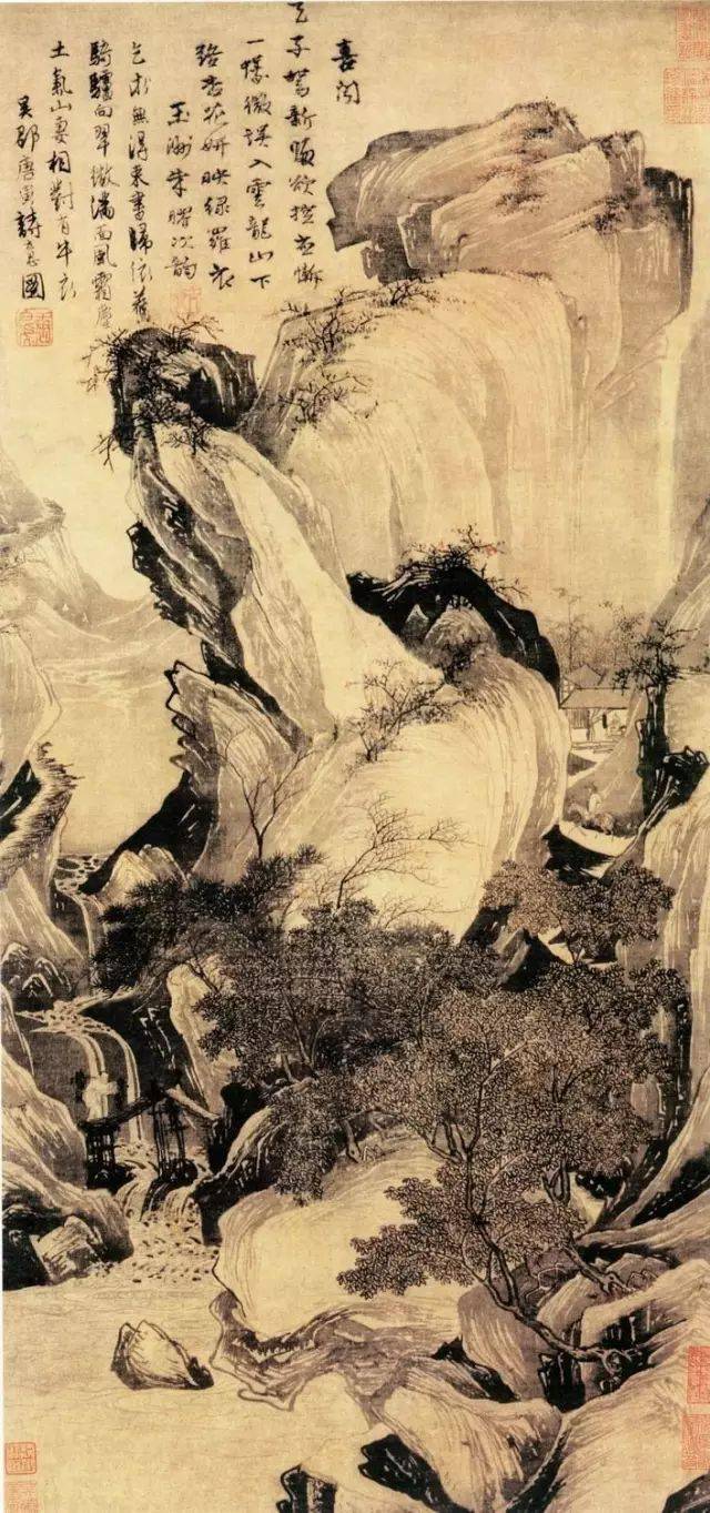 中国美術『 唐寅 唐伯虎 山水 』 中国明代山水画家 a03# 唐伯虎