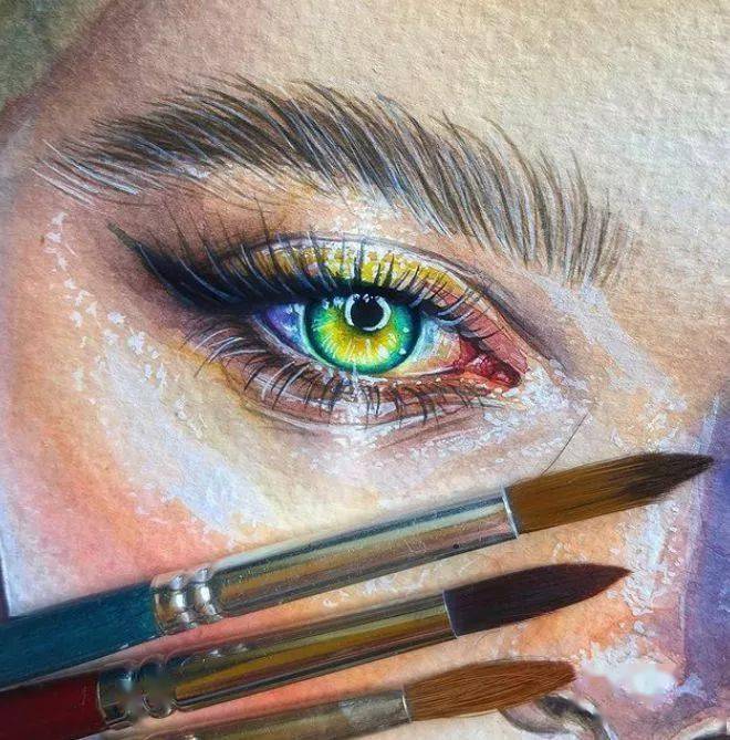 水彩|沉迷眼睛刻画的小伙伴看过来！Lina的水彩人物肖像步骤统统分享给你！