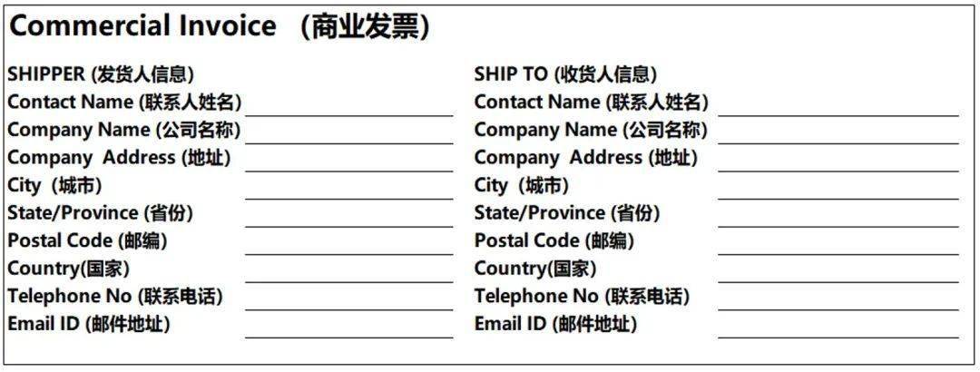 商业发票规范填写指导