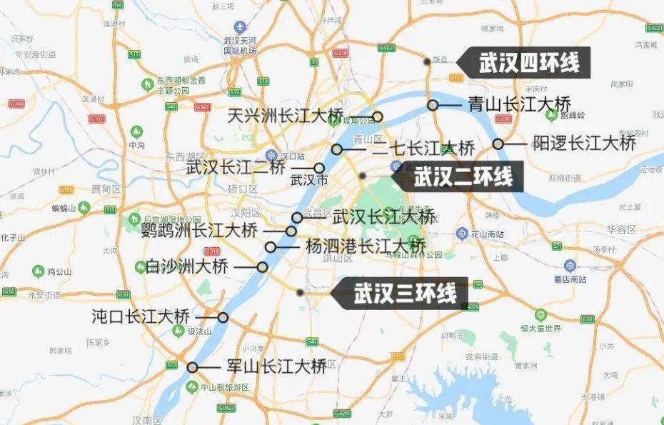 武汉市已建环线简图