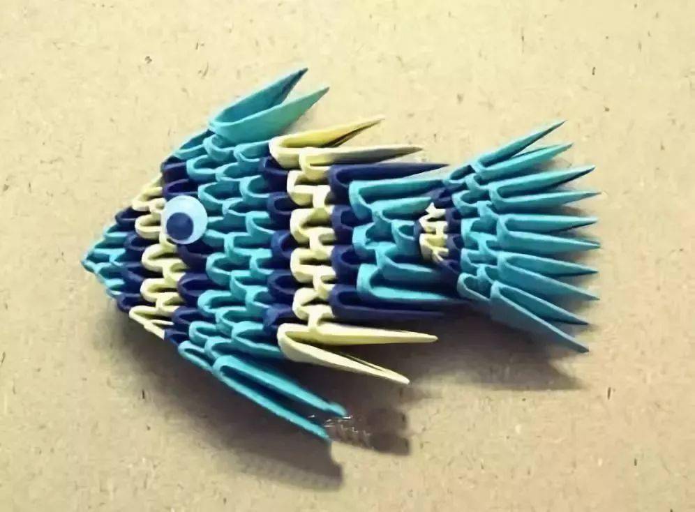 折纸| 简单热带小鱼用三角插做超详细包学会!