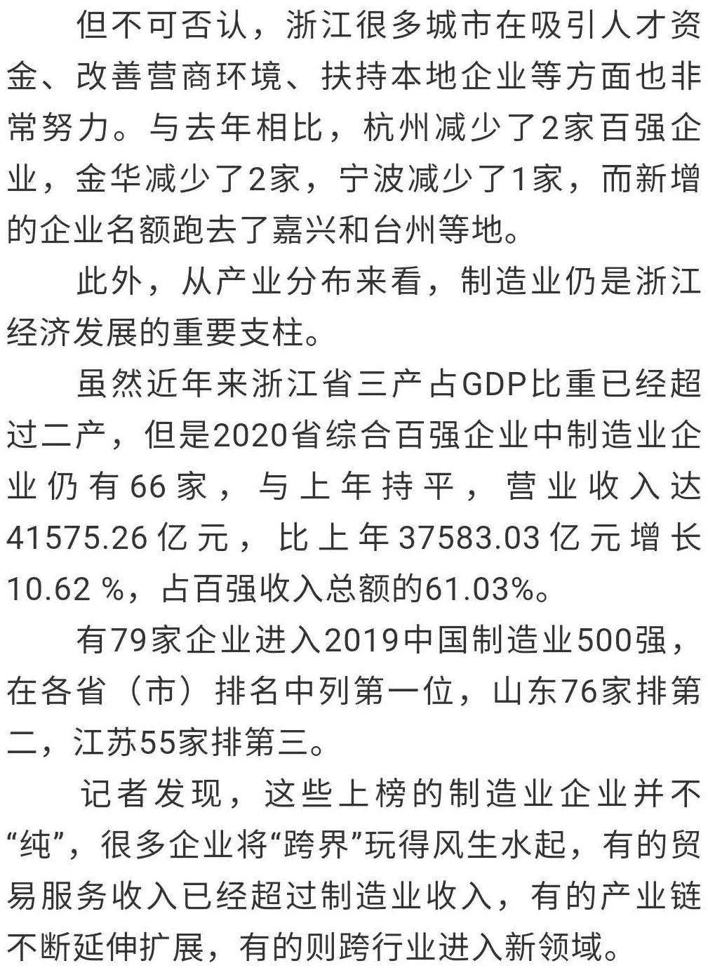 浙江企业新百强来了！宁波22家入围 2家营收超过千亿元