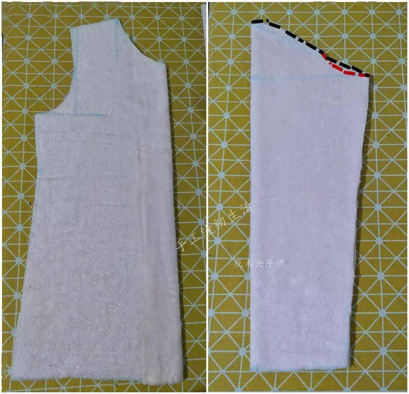 缝制珊瑚绒睡衣套装附制版裁剪图
