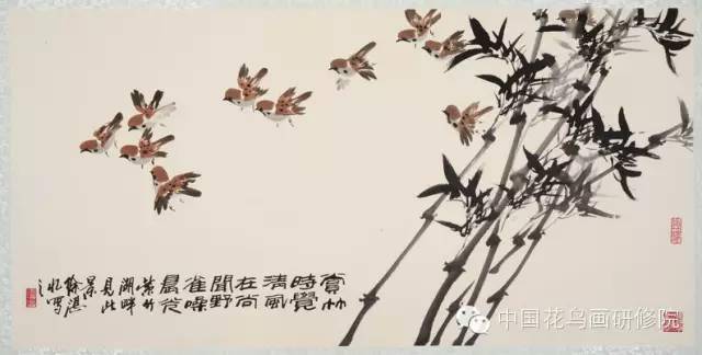 徐湛《赏竹时觉清风在 尚闻野雀噪晨光》