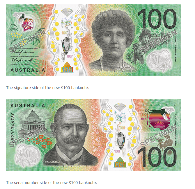 澳洲新版$100纸币可以用了!颜值高,防伪绝佳还具有特殊功能!