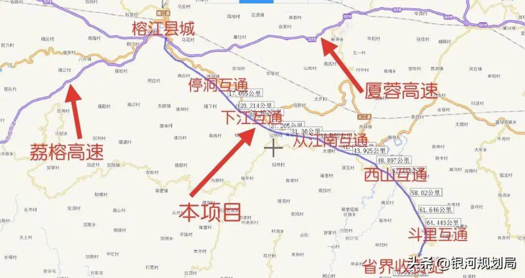 榕融高速公路贵州段路线图