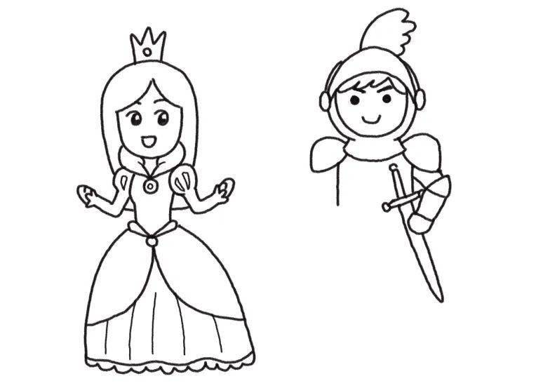 超酷的童话故事简笔画,和我一起守护美丽的公主吧!