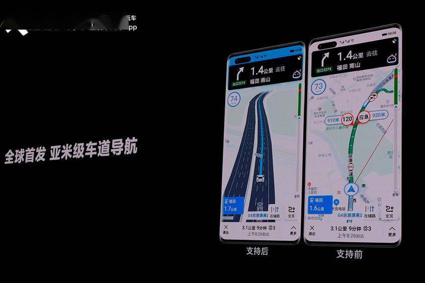 由华为和千寻位置提供高精度定位,高德提供车道级地图和导航信息,带来