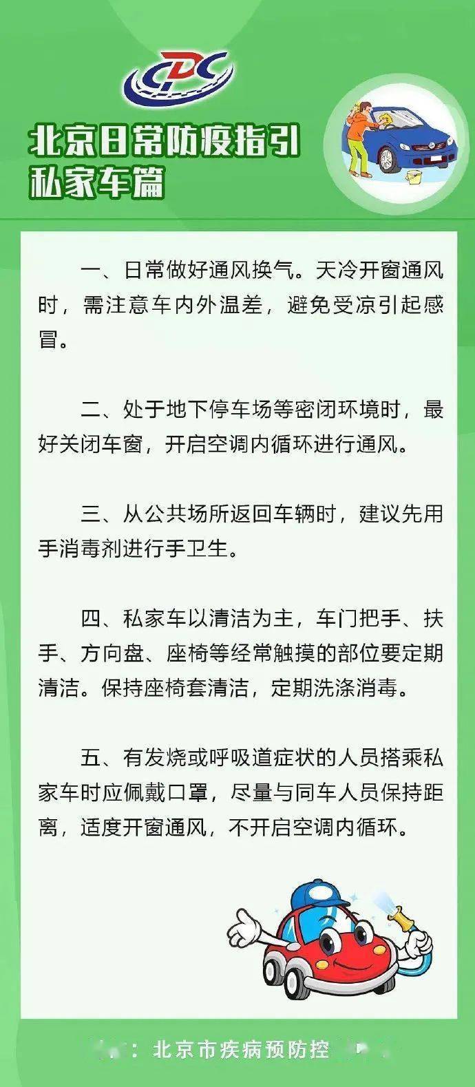 来源|北京日常防疫指引——私家车篇