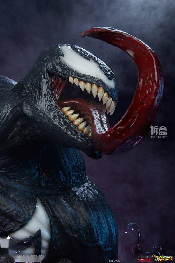 sideshow x pcs 39寸 1/3 venom 毒液 雕像_舌头